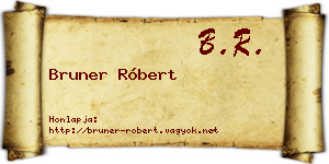 Bruner Róbert névjegykártya